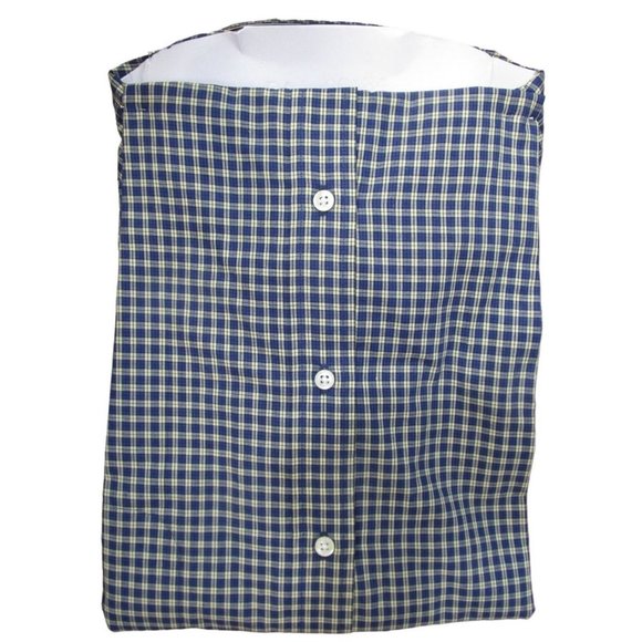 Mens Saddlebred Easy Care Navy Yellow Windowpane Mini Check XXL Shirt New - Picture 2 of 12